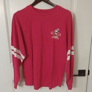 Disney Pink Minnie Mouse Long Sleeve Sweater Shirt-100% Cotton